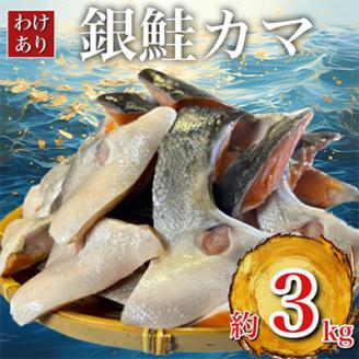 【訳あり】人気海鮮お礼品 銀鮭カマ 約3kg【配送不可地域：離島】