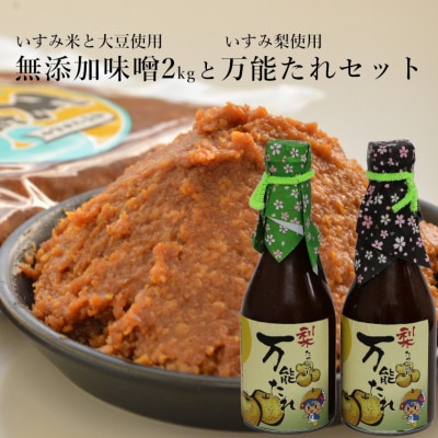無添加いすみ産米＆大豆使用味噌「天家逸品」といすみ産梨使用「万能たれ」【配送不可地域：離島】