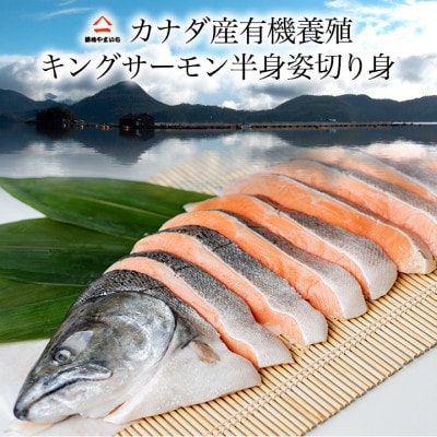 カナダ産キングサーモン半身姿切身 甘塩 1.6kg【配送不可地域：離島】
