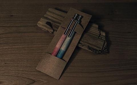 木軸ボールペンセット（マリンカラー） AO005