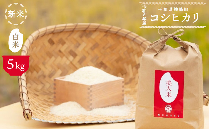 【美人米】白米5kg 千葉県神崎町産[002-a003]