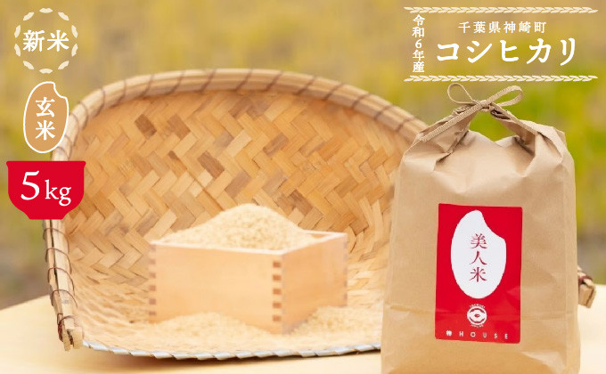 【美人米】玄米5kg  千葉県神崎町産[002-a004]