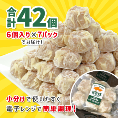 【千葉県産三元豚】元気豚 大粒肉焼売(シューマイ)セット　2.1kg(50g×42個)【配送不可地域：離島・沖縄県】