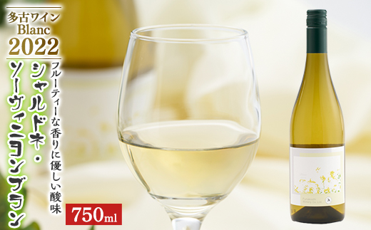 多古ワイン 2022 Blanc(ブラン)シャルドネ・ソーヴィニョンブラン【白ワイン】750ml【配送不可地域：離島】