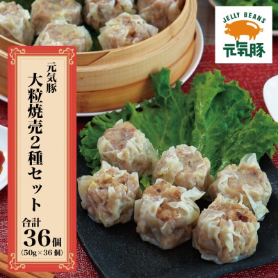 【千葉県産三元豚】元気豚 大粒焼売2種セット(2種 合計36個入)【シュウマイ】【配送不可地域：離島・沖縄県】