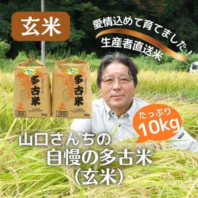 山口さんちの【令和7年産】多古米コシヒカリ(玄米)10kg【配送不可地域：離島・沖縄県】