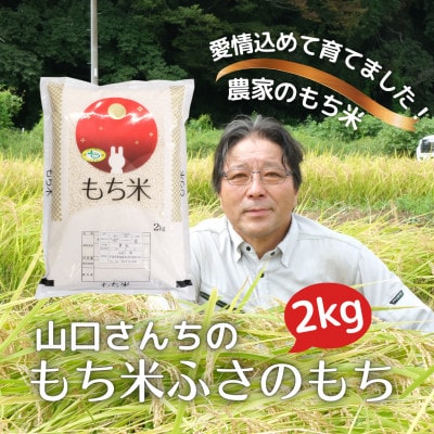 多古米農家 山口さんちのもち米2kg 千葉県奨励品種ふさのもち【配送不可地域：離島】