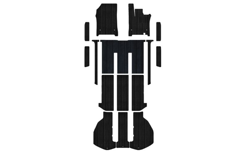 7人乗り 8人乗り 新型 2023 40系 45系 アルファード ヴェルファイア専用フロアマット フロアマット1台分+ラゲッジマット+エントランスマット 選択 (ビス留め / マジックテープ留め) 【7人マジックテープ留め】