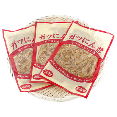 【毎月定期便】ガツのにんにく漬(200g×3P)P-6zr〈新鮮〉豚肉定期便　全12回【配送不可地域：離島・沖縄県】