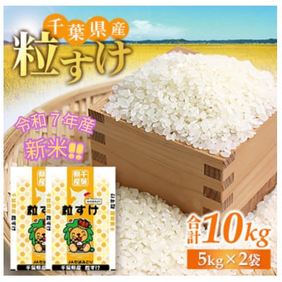 【令和7年産　新米予約】千葉県産　粒すけ　精米10kg(5kg×2袋)