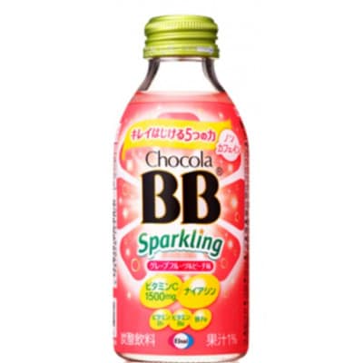 【毎月定期便】【24本】エーザイ チョコラBBスパークリング グレープフルーツ＆ピーチ味全2回