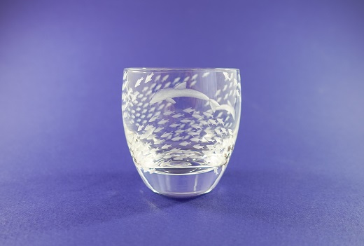 浅草切子 aquatic「Dolphin Fish 冷酒杯」