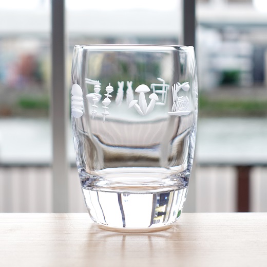 浅草切子 暮らしの硝子「食べ物グラス 521」化粧箱入り