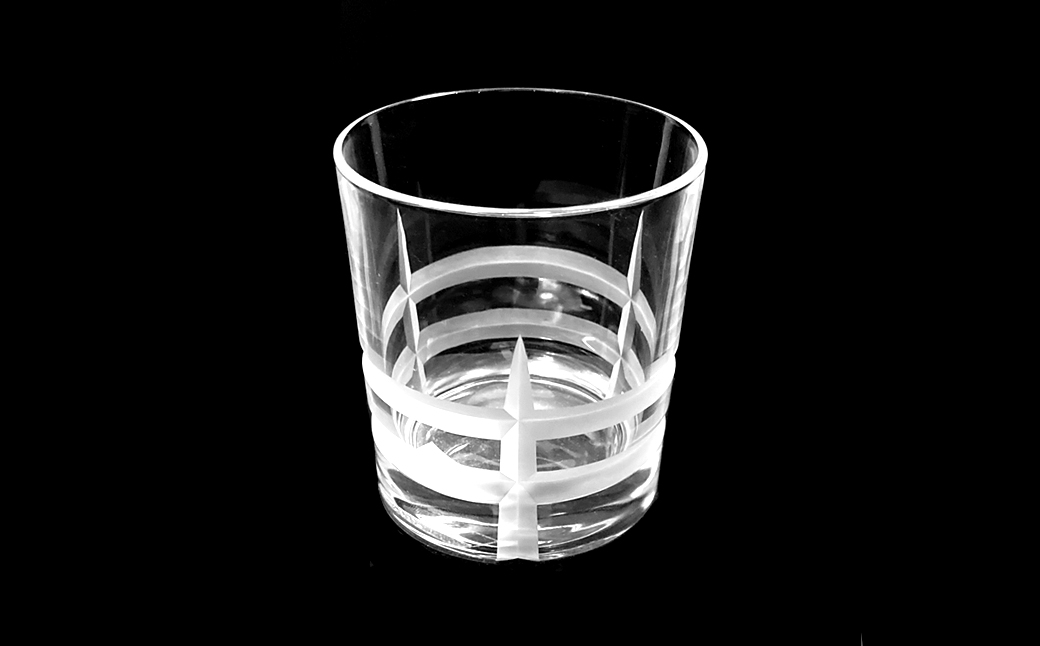 浅草切子 Bar’s Glass「プラネット ロック」2個セット 化粧箱入り