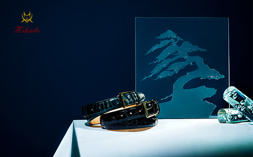 mikado クロコダイルベルト[MKD-770016]（全3色）（カラー：クロ） クロ