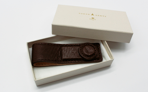 POCKET HANDKERCHIEF STOPPER [KLG-1001](カラー：ダークブラウン) ダークブラウン