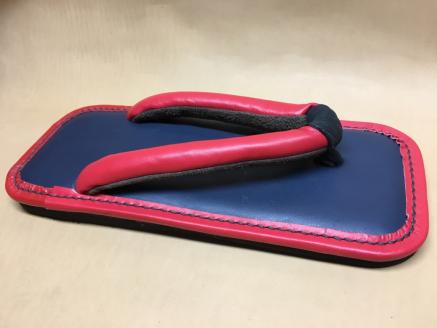 レザー雪駄 (ゴム底) 【浅草の靴職人橋本公宏氏がハンドメイドでお作りする「上質な雪駄」】(サイズ：M(24.5～26.0cm)) M(24.5～26.0cm)