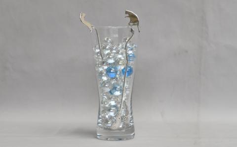 【内藤銀器製作所】銀製 ロングマドラー(ねこ) 全2種（種類：(2)スナイパー ねこさん）