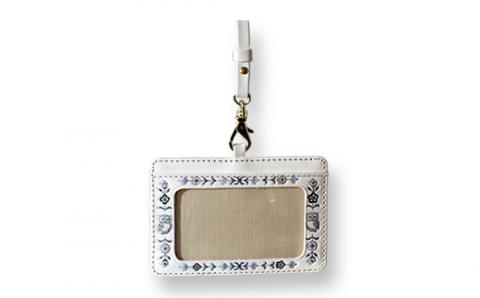 【浅草文庫】IDケース〈ふくろう柄〉(カラー：サンセット) サンセット（黒系）