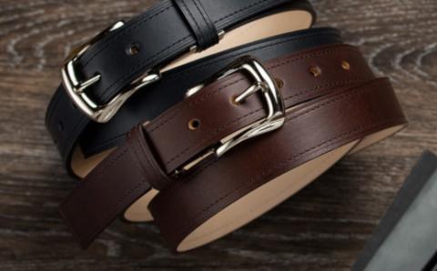 【Alt81】国内産オリジナルレザーを使用したメンズベルト(カラー：藍鉄) 藍鉄