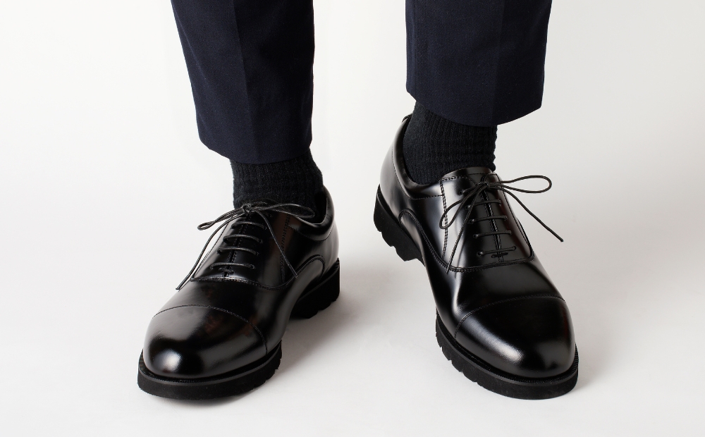 【匠の靴】超軽量 幅広6E本革ビジネスシューズTT-23G(サイズ：29.0cm、カラー：ブラック) ブラック 29.0cm