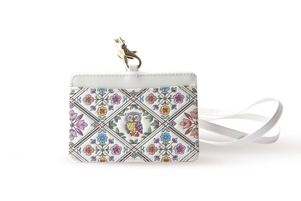 【浅草文庫】IDケース〈ふくろう柄〉(カラー：サンライズ) サンライズ（ピンク系）