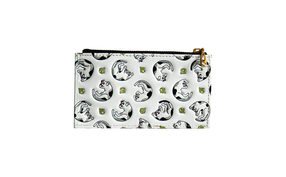 【浅草文庫】フラグメントケース〈猫柄〉(カラー：ニビ（黒系）) ニビ（黒系）