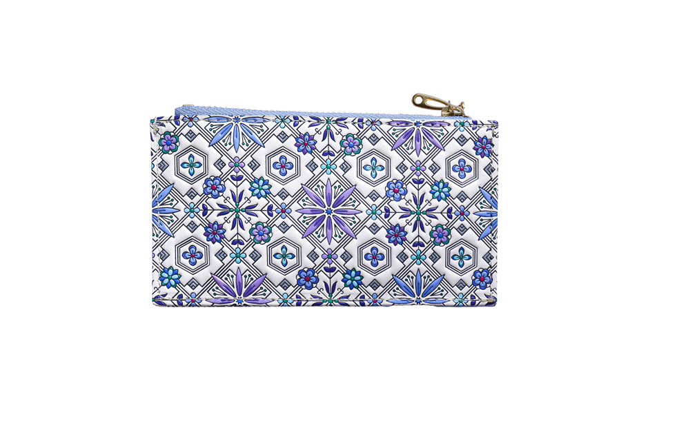 【浅草文庫】フラグメントケース〈花菱柄〉(カラー：ブルー) ブルー