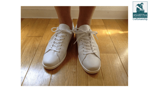 くつトレ?スニーカー (サイズ：26.5cm、デザイン：ベルクロ、カラー：白)