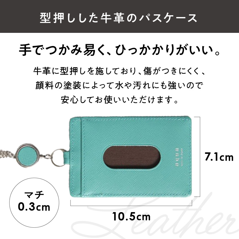 カラーズ リール付きパスケース（全6色）(カラー：シャンパン) シャンパン