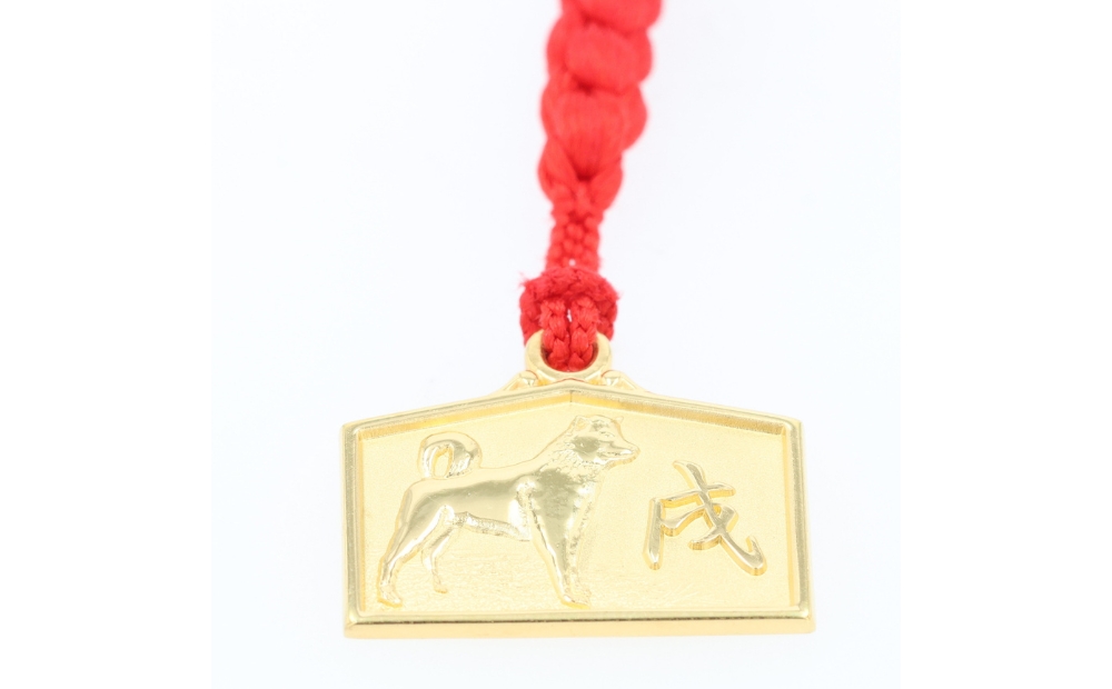 [K18] 干支絵馬根付 (12種) (柄：戌) 柄：戌