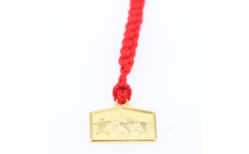 [K18] 干支絵馬根付 (12種) (柄：亥) 柄：亥