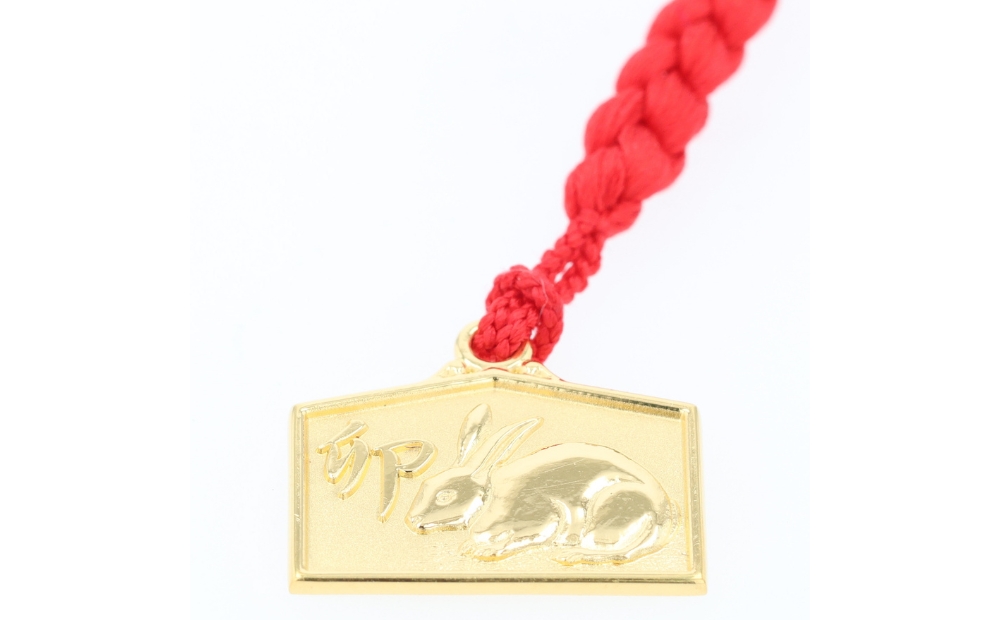 [K18] 干支絵馬根付 (12種) (柄：卯) 柄：卯