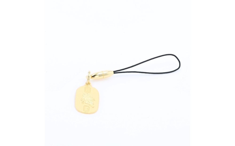 [K24] 純金製小判ストラップ (フクロウ) フクロウ