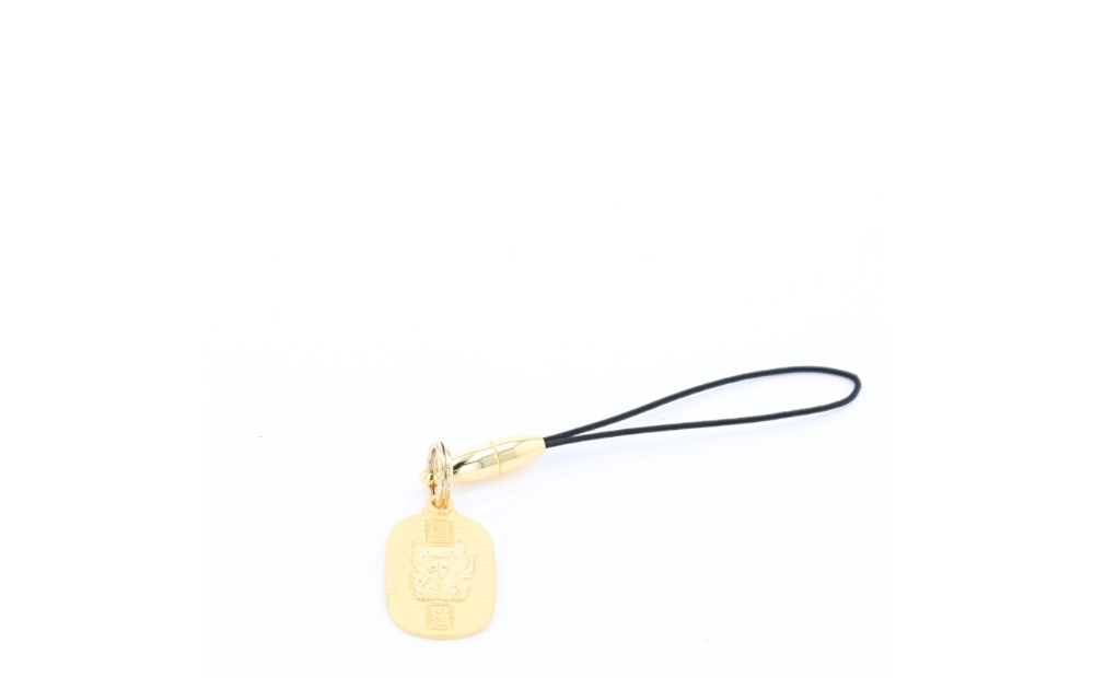 [K24] 純金製小判ストラップ (招き猫) 招き猫