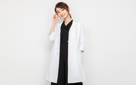 レピウスの白衣【レディース】ツインカラードクターコート / ネーム刺繍付き(サイズ：36サイズ) 36サイズ