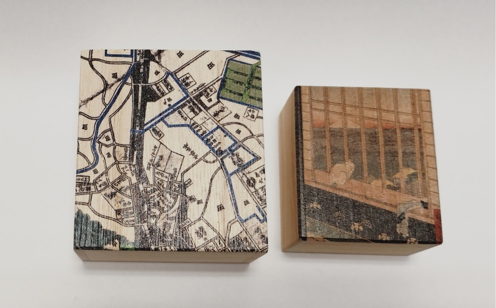 【桐箱(二重箱)】名所江戸水景 [(1)浅草田甫酉の町詣] 1ケ (カラー：黒) 黒