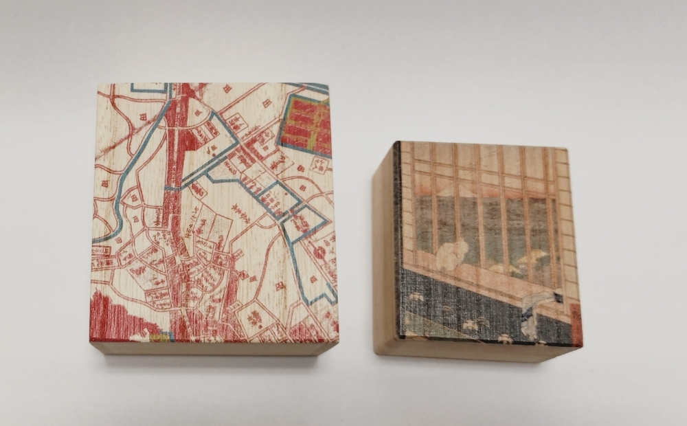 【桐箱(二重箱)】名所江戸水景 [(1)浅草田甫酉の町詣] 1ケ (カラー：ピンク) ピンク