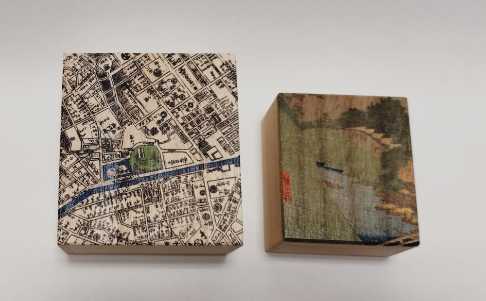 【桐箱(二重箱)】名所江戸水景 [(7)昌平橋聖堂 神田川] 1ケ (カラー：黒) 黒