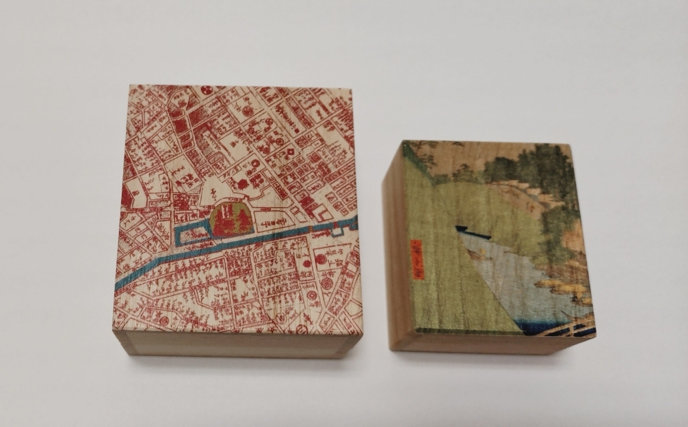 【桐箱(二重箱)】名所江戸水景 [(7)昌平橋聖堂 神田川] 1ケ (カラー：ピンク) ピンク