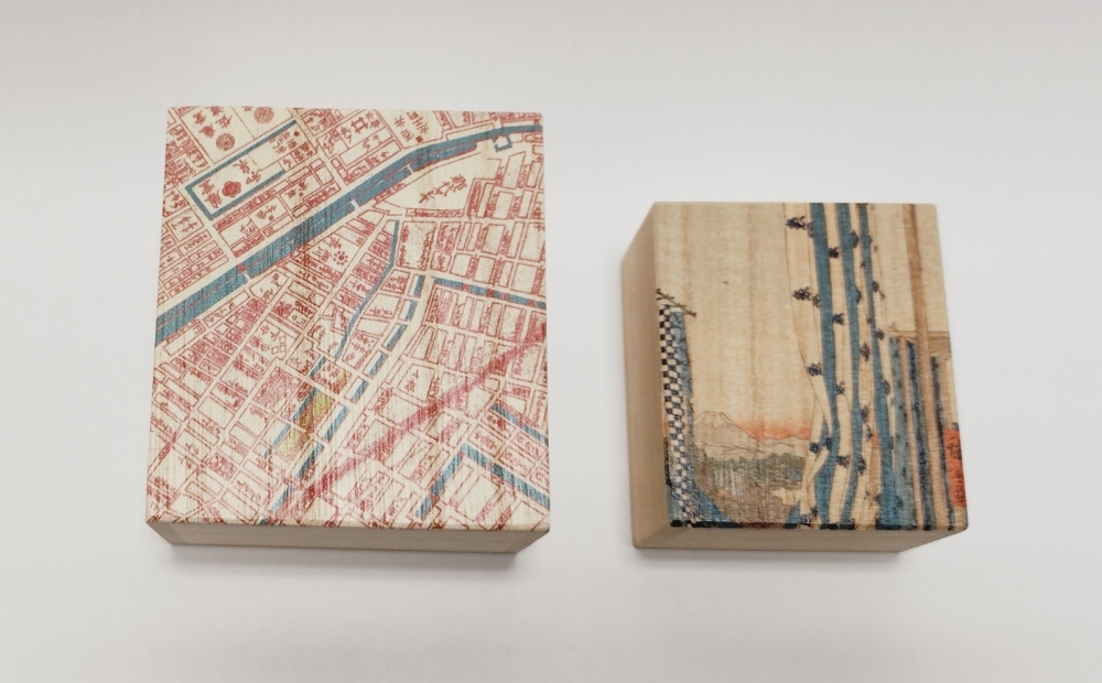 【桐箱(二重箱)】名所江戸水景 [(8)神田紺屋町] 1ケ (カラー：ピンク) ピンク