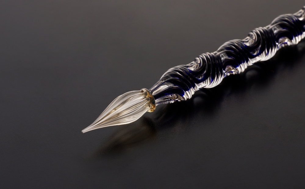 【ガラスペン】オールひねり 軸径11mm (カラー：２層(紺)) ２層(紺)