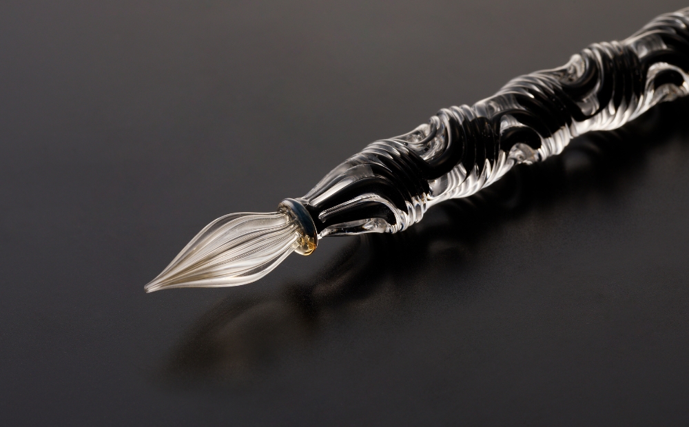 【ガラスペン】オールひねり 軸径12mm (カラー：２層(黒)) ２層(黒)