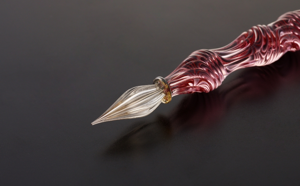 【ガラスペン】カネモオリジナル 軸径12mm (カラー：サーモンピンク) サーモンピンク