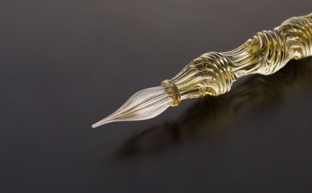 【ガラスペン】カネモオリジナル 軸径12mm (カラー：シャンパンゴールド) シャンパンゴールド