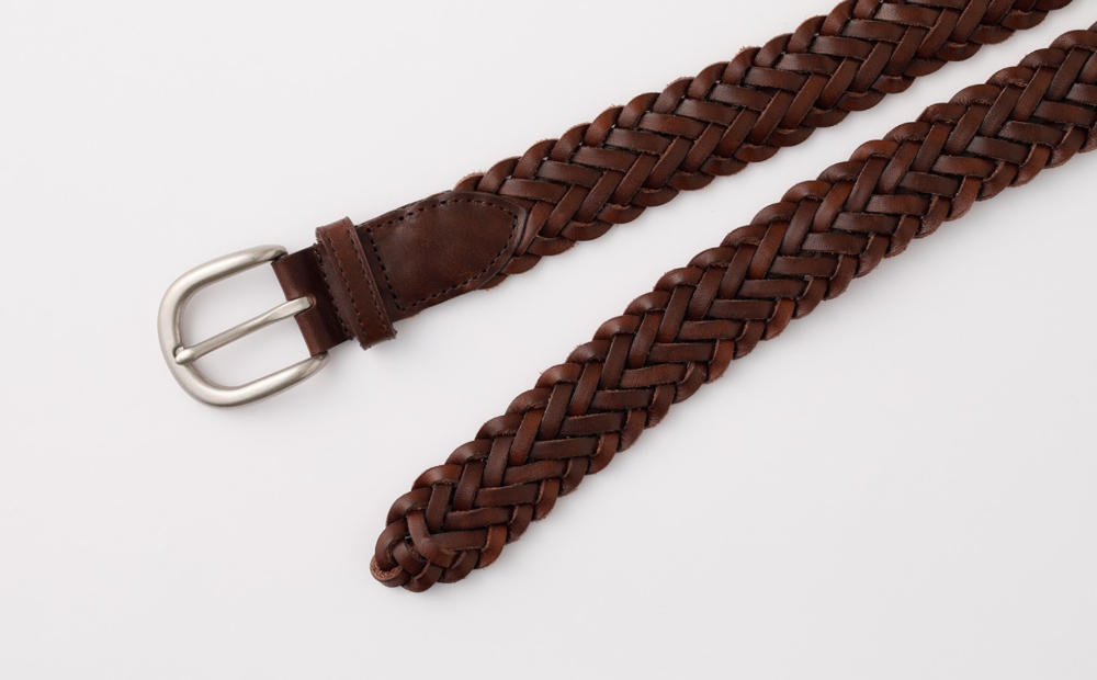 [bell la bell] 栃木レザーメッシュベルト (カラー：ブラウン) ブラウン