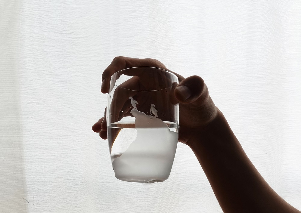 浅草切子 aquatic「Penguin Climb」