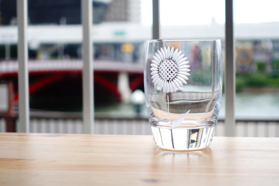 浅草切子 暮らしの硝子「ひまわり 521」化粧箱入り