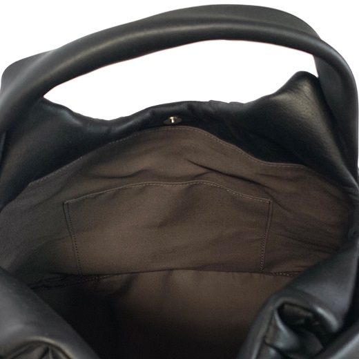 バルーンバッグ シープレザー MONACO【厳選されたラム革を使用】(カラー：ブラック) ブラック