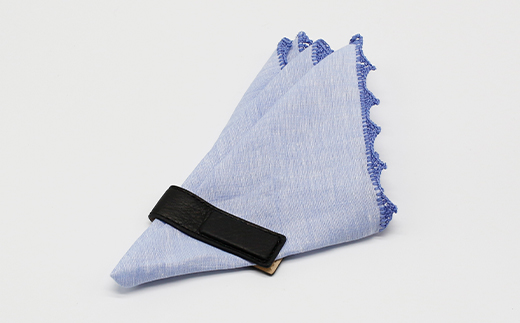 POCKET HANDKERCHIEF STOPPER [KLG-1001](カラー：ダークブラウン) ダークブラウン